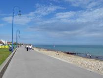 The promenade looking east at Felpham beach